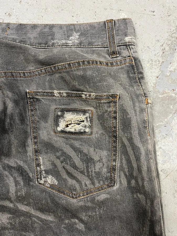2000s Dolce & Gabbana Grey Irregular Denim Jeans QVSGvEk 7
