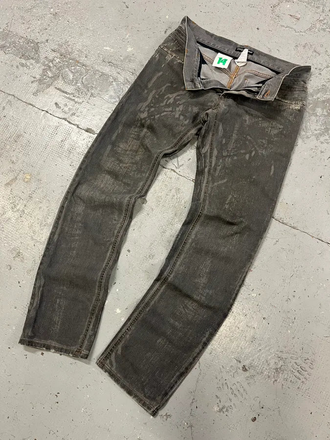 2000s Dolce & Gabbana Grey Irregular Denim Jeans QVSGvEk 5