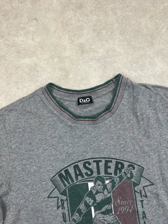 2000s Dolce & Gabbana Grey Italian Rugby Masters T-Shirt RTYdmsA 4