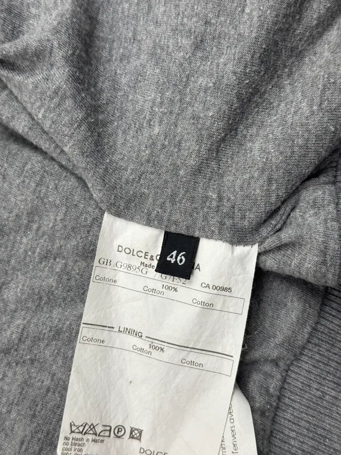 2000s Dolce & Gabbana Grey Italian Sports Zip-up Sweater vgerLyD 10