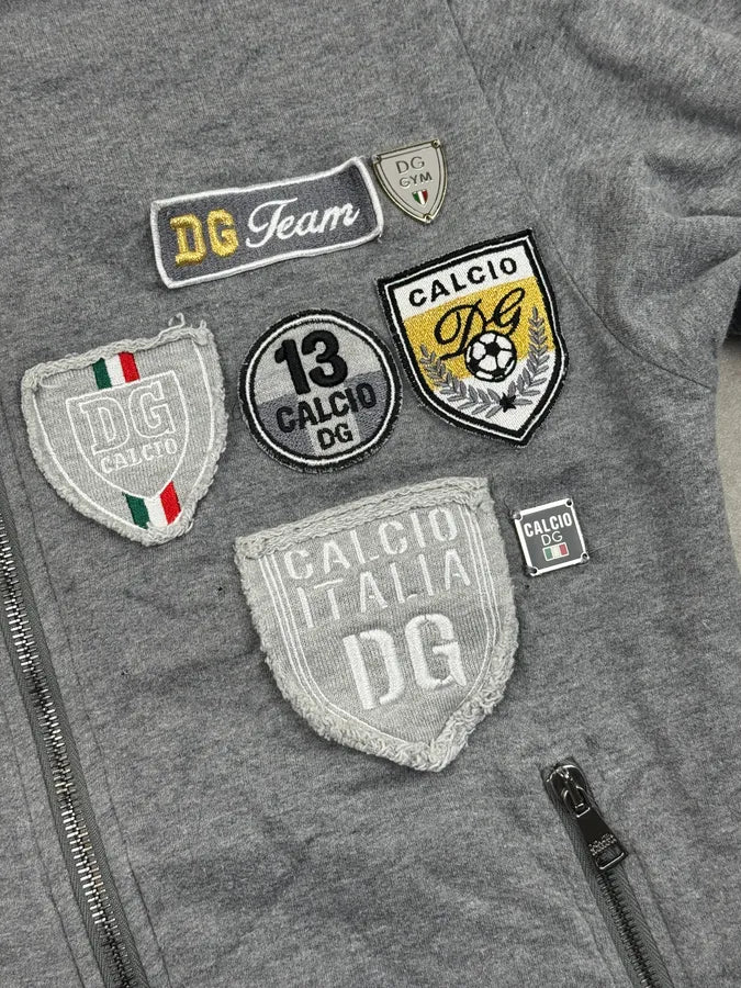 2000s Dolce & Gabbana Grey Italian Sports Zip-up Sweater vgerLyD 9