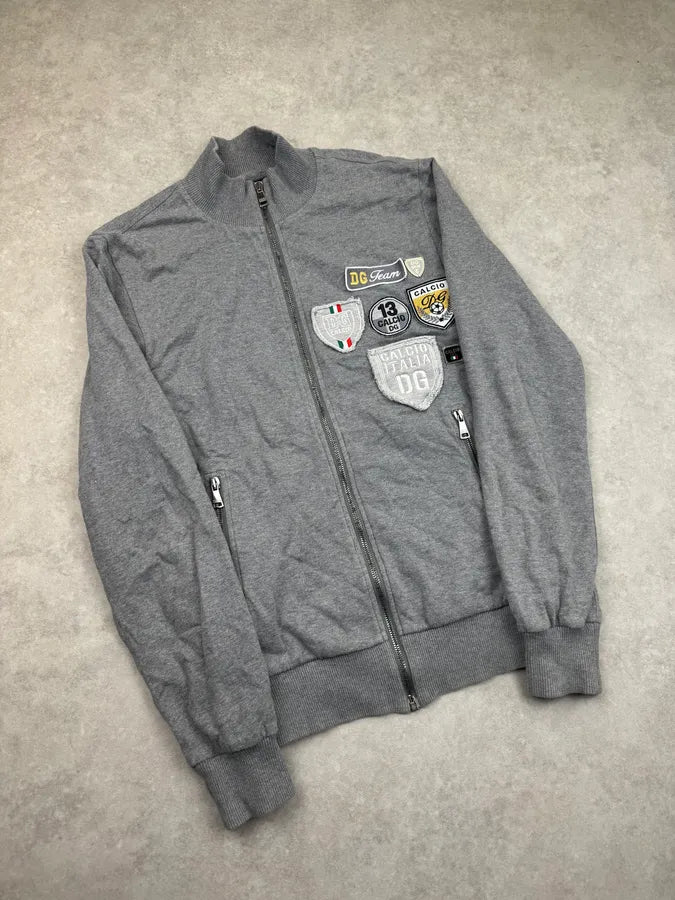 2000s Dolce & Gabbana Grey Italian Sports Zip-up Sweater vgerLyD 3