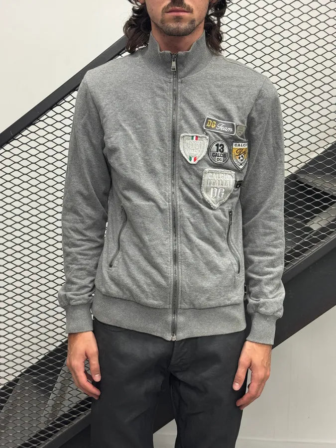 2000s Dolce & Gabbana Grey Italian Sports Zip-up Sweater vgerLyD 1