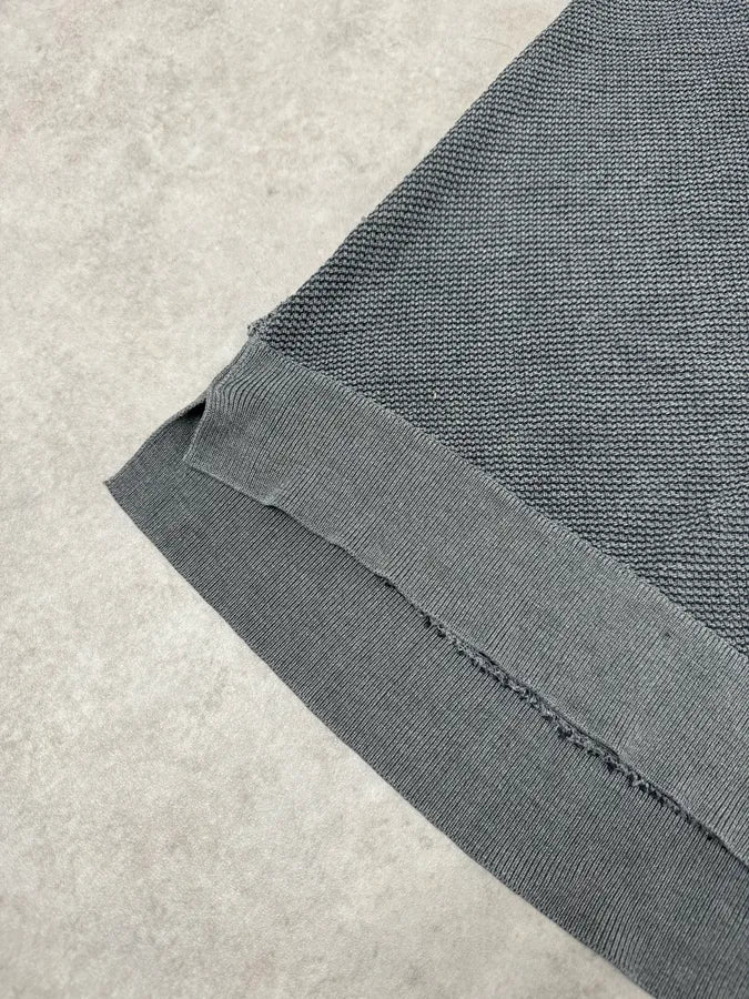 2000s Dolce & Gabbana Grey Knit Polo Shirt LGHqAEW 5