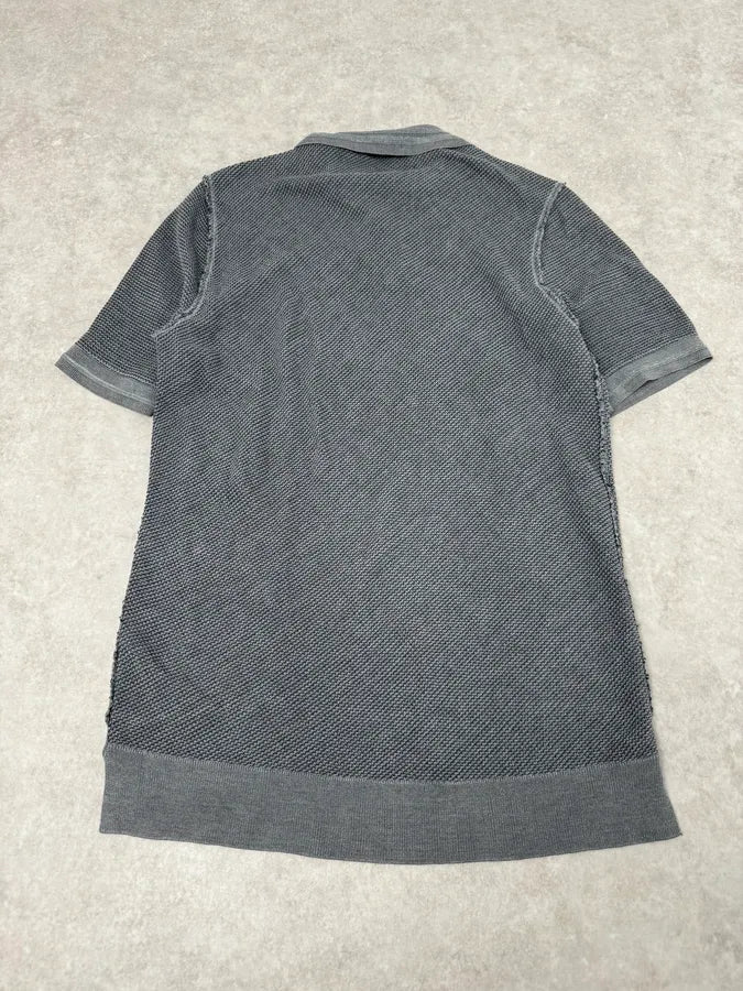 2000s Dolce & Gabbana Grey Knit Polo Shirt LGHqAEW 6