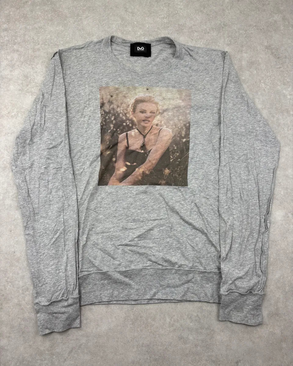 2000s Dolce & Gabbana Grey Lady Sweater  tOKJSMA 0