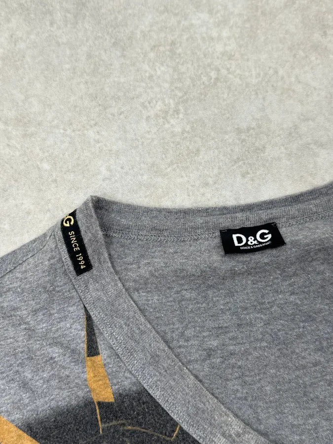 2000s Dolce & Gabbana Grey Liberty Manhattan T-Shirt kPMOYPn 5
