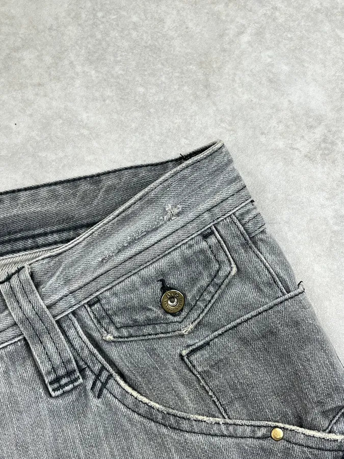 2000s Dolce & Gabbana Grey Light Distressed Denim Jeans oTQrtoM 12