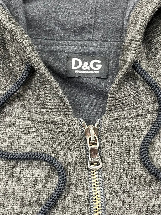 AW2009 Dolce & Gabbana Grey Logo Zip-up Hoodie EkLKLJU 9