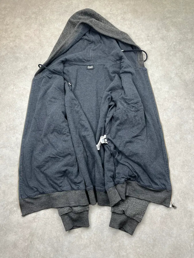 AW2009 Dolce & Gabbana Grey Logo Zip-up Hoodie EkLKLJU 7