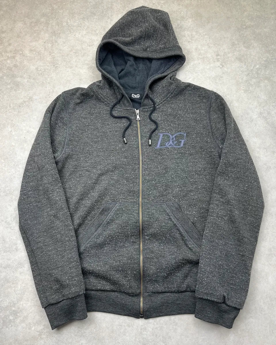 AW2009 Dolce & Gabbana Grey Logo Zip-up Hoodie EkLKLJU 0