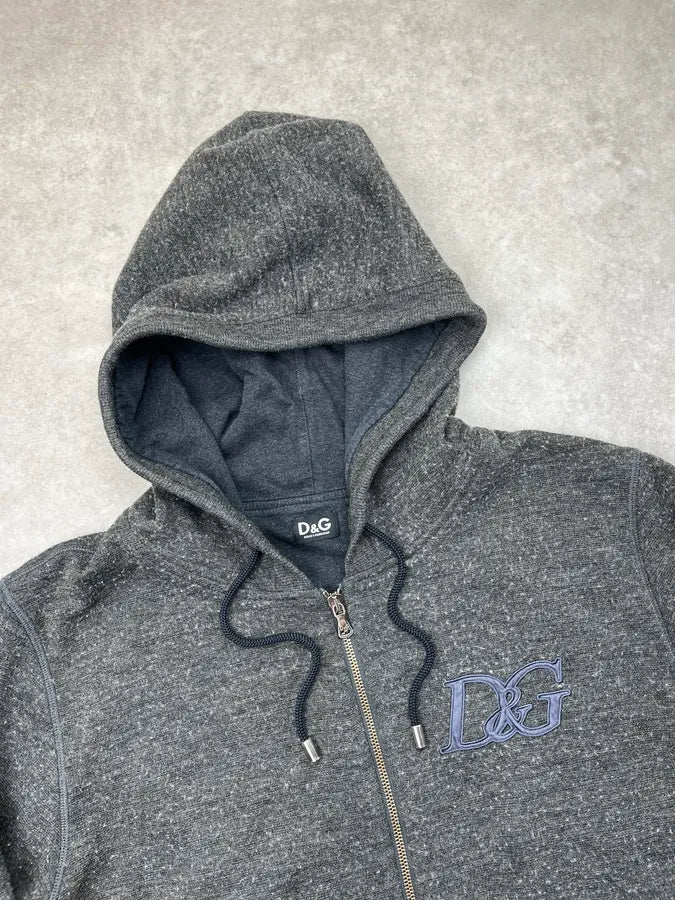 AW2009 Dolce & Gabbana Grey Logo Zip-up Hoodie EkLKLJU 4