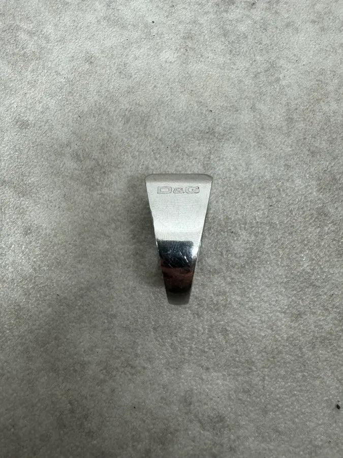 2000s Dolce & Gabbana Grey Marble Effect Steel Signet Ring ikAECAF 4