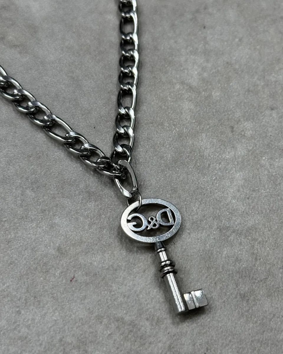 2000s Dolce & Gabbana Grey Metal Key Pendant Necklace rmZWshN 5