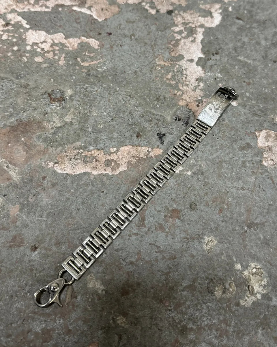 2000s Dolce & Gabbana Grey Metallic Bracelet (OS) 0