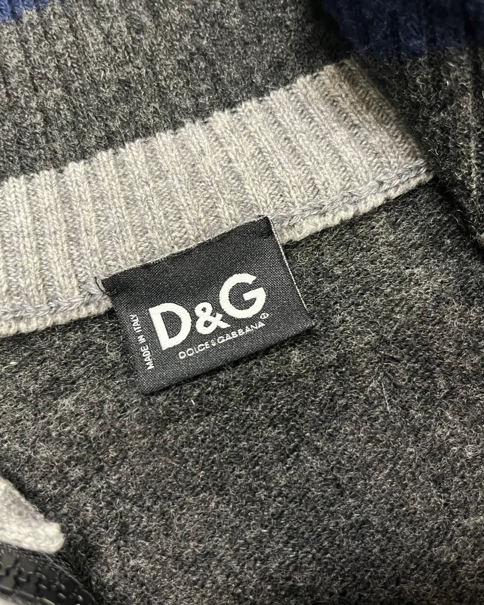 2000s Dolce & Gabbana Grey Multi-Zip Zip-Up Sweater jXtFUvb 10