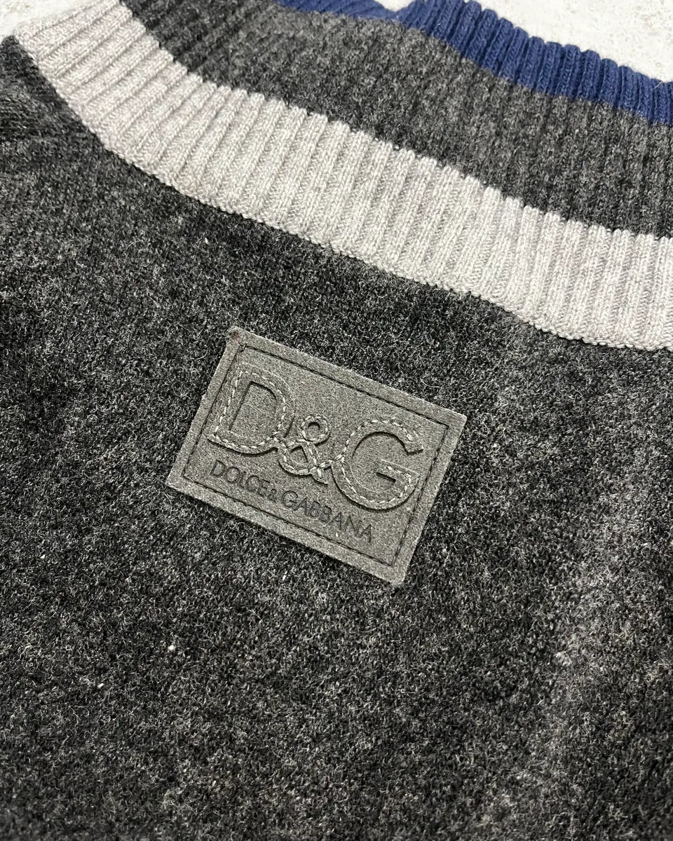 2000s Dolce & Gabbana Grey Multi-Zip Zip-Up Sweater jXtFUvb 9