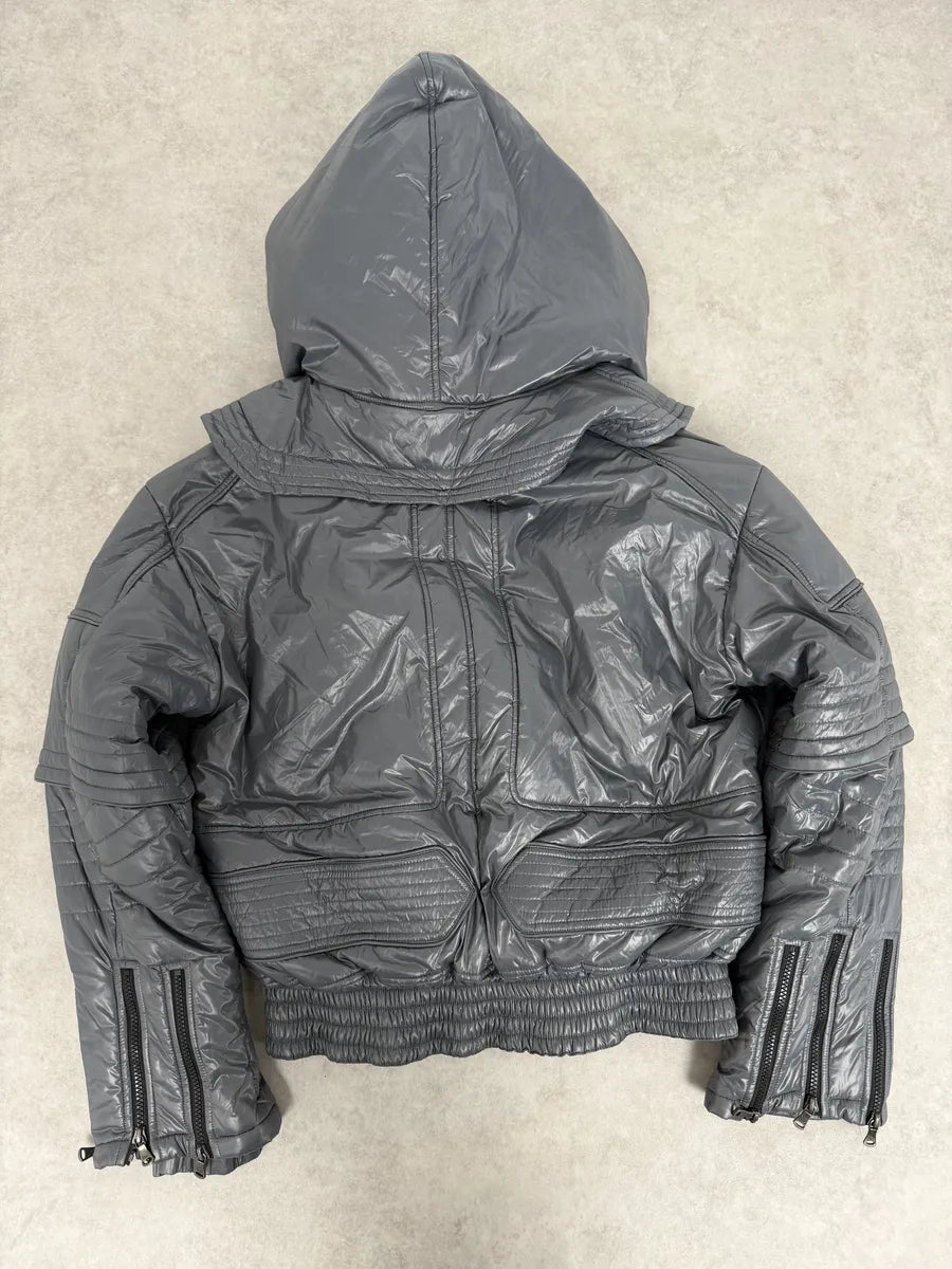 2000s Dolce & Gabbana Grey Multi Zips Astro Puffer Jacket sqDoAwz 1