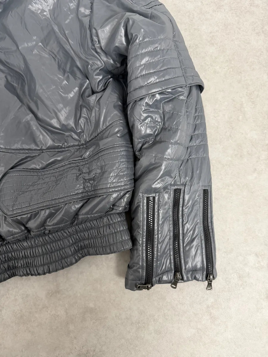 2000s Dolce & Gabbana Grey Multi Zips Astro Puffer Jacket sqDoAwz 6