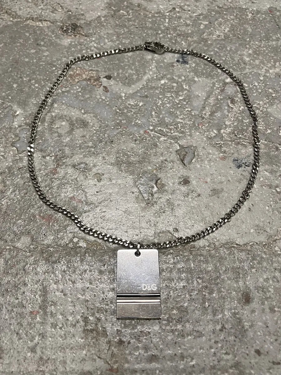 2000s Dolce & Gabbana Grey Necklace mcBcEuU 0