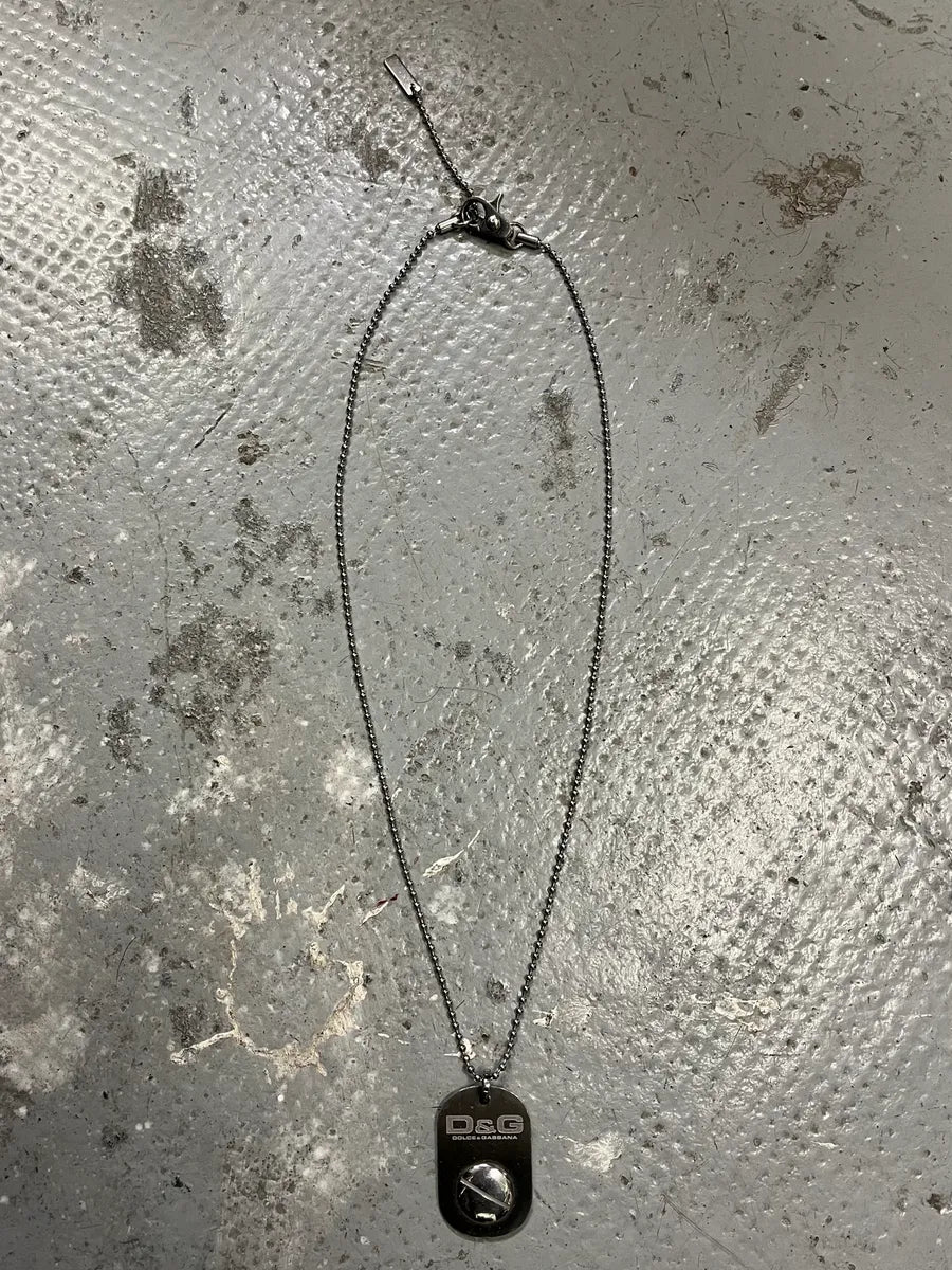 2000s Dolce & Gabbana Grey Necklace (OS) 1