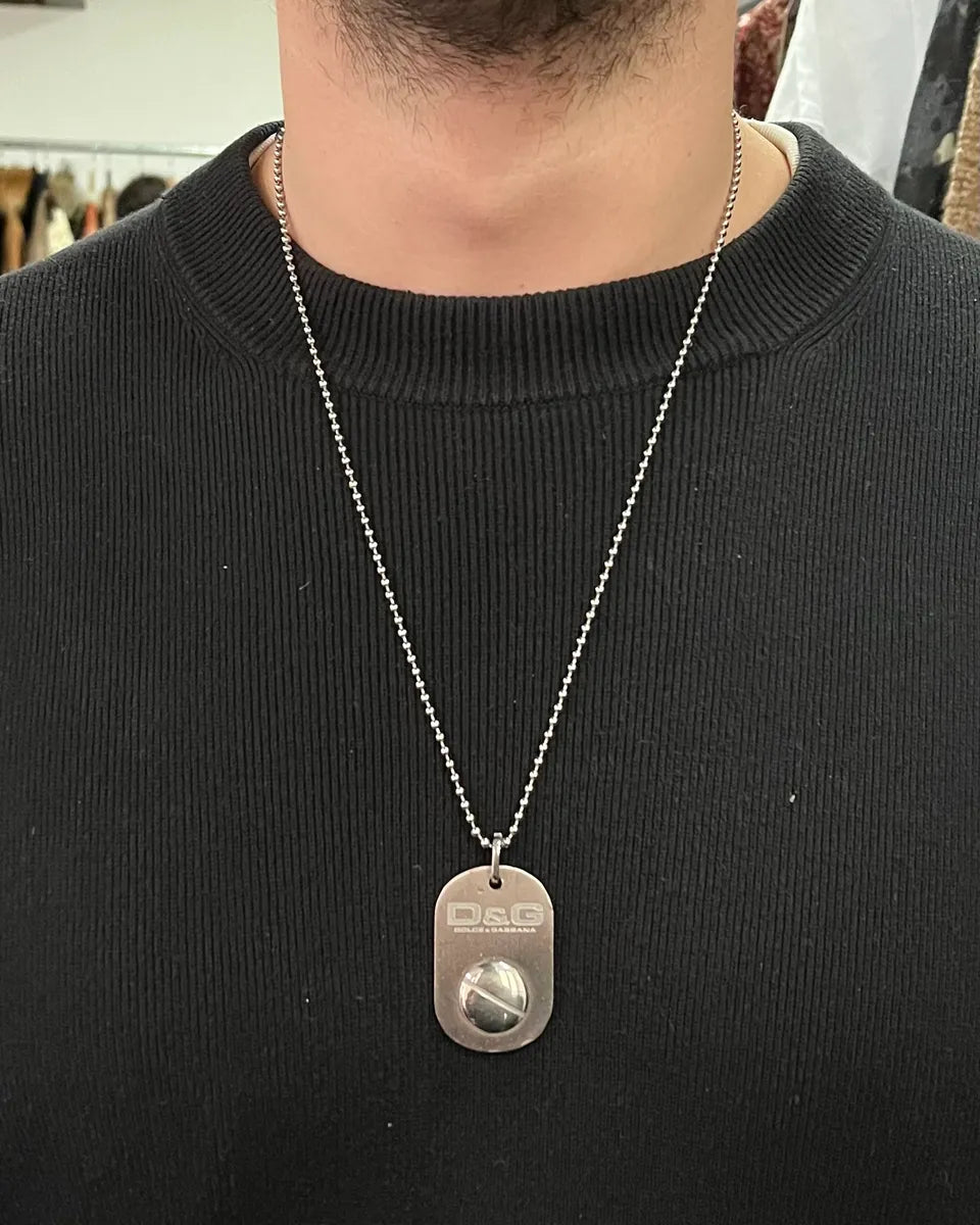 2000s Dolce & Gabbana Grey Necklace (OS) 0