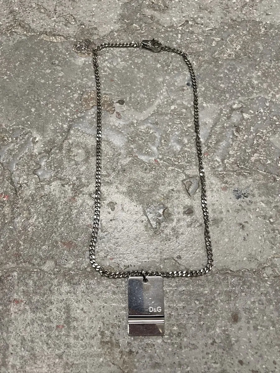2000s Dolce & Gabbana Grey Necklace (OS) 1