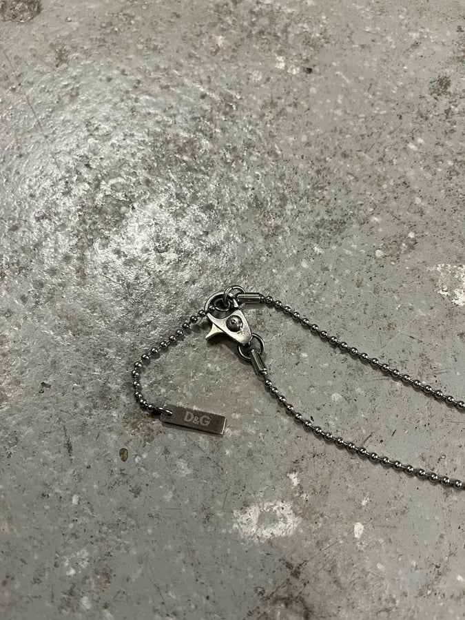 2000s Dolce & Gabbana Grey Necklace (OS) 3