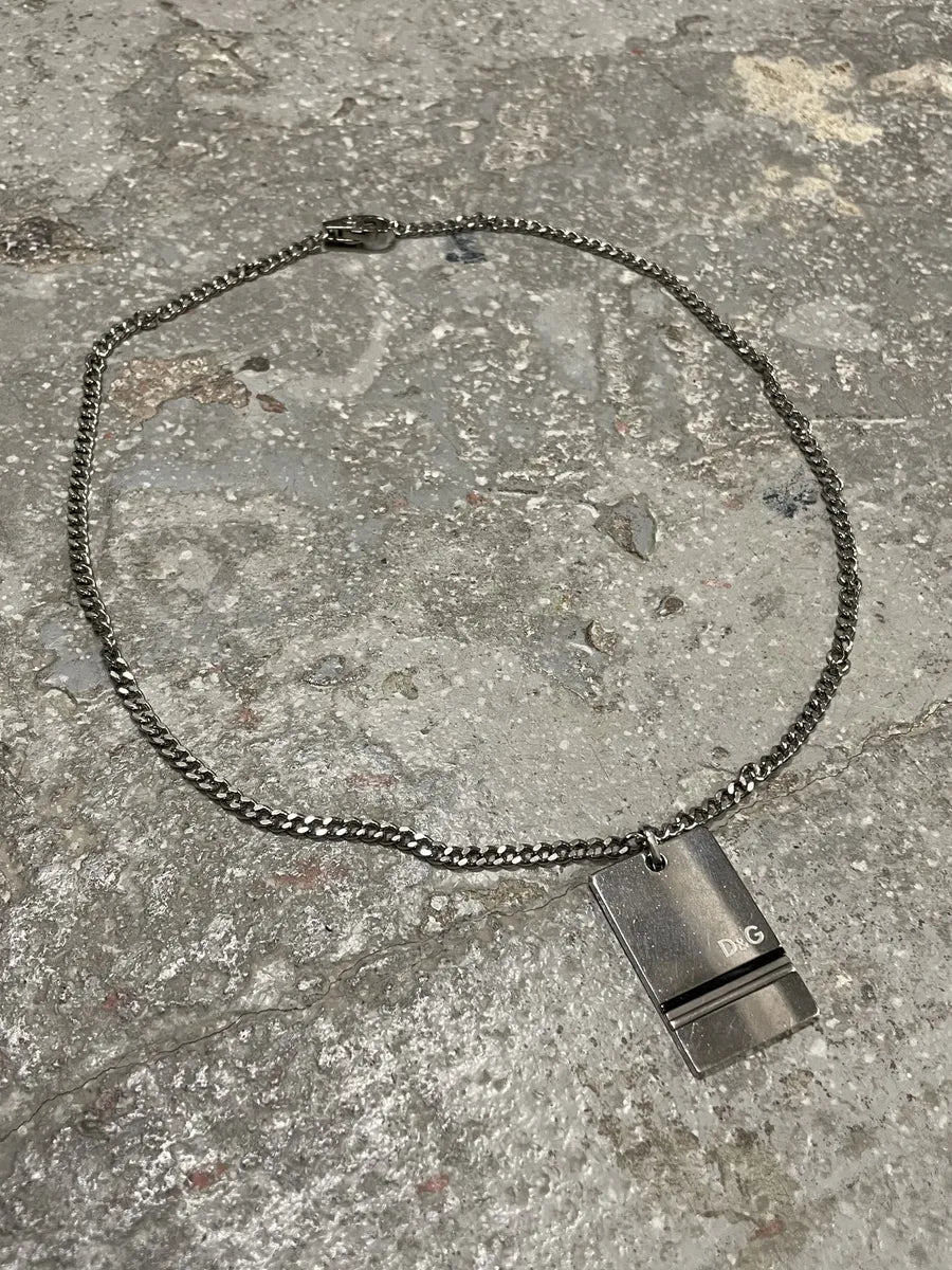 2000s Dolce & Gabbana Grey Necklace (OS) 4