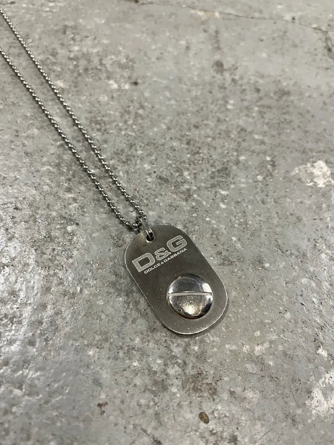 2000s Dolce & Gabbana Grey Necklace (OS) 4