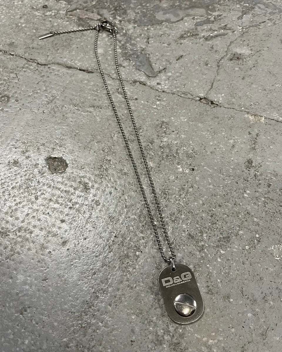 2000s Dolce & Gabbana Grey Necklace (OS) 5