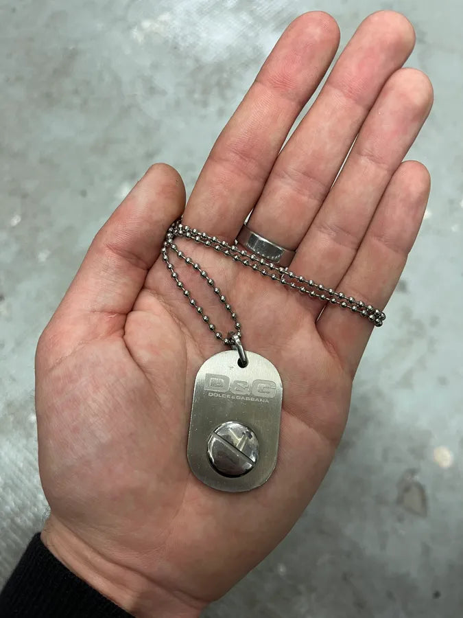 2000s Dolce & Gabbana Grey Necklace (OS) 7