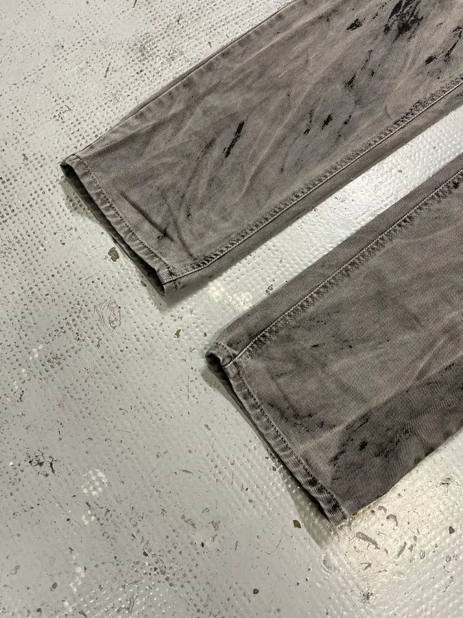 2000s Dolce & Gabbana Grey Painted Denim Jeans SXwVPbx 6