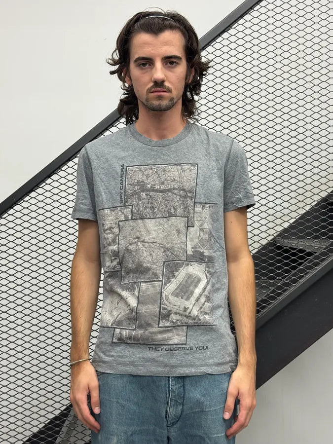 2000s Dolce & Gabbana Grey Paris Camera Map T-Shirt ckdEYJk 1