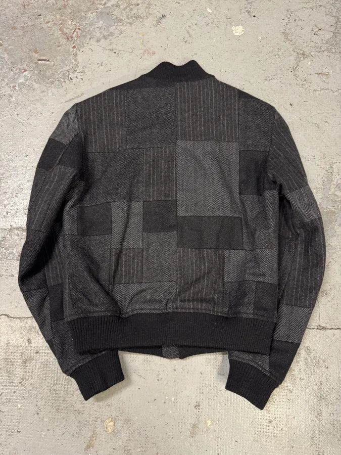 2000s Dolce & Gabbana Grey Patchwork Bomber Jacket RRGwYJH 3