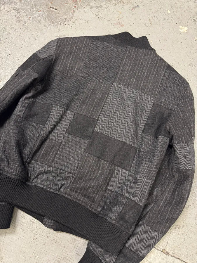 2000s Dolce & Gabbana Grey Patchwork Bomber Jacket RRGwYJH 5