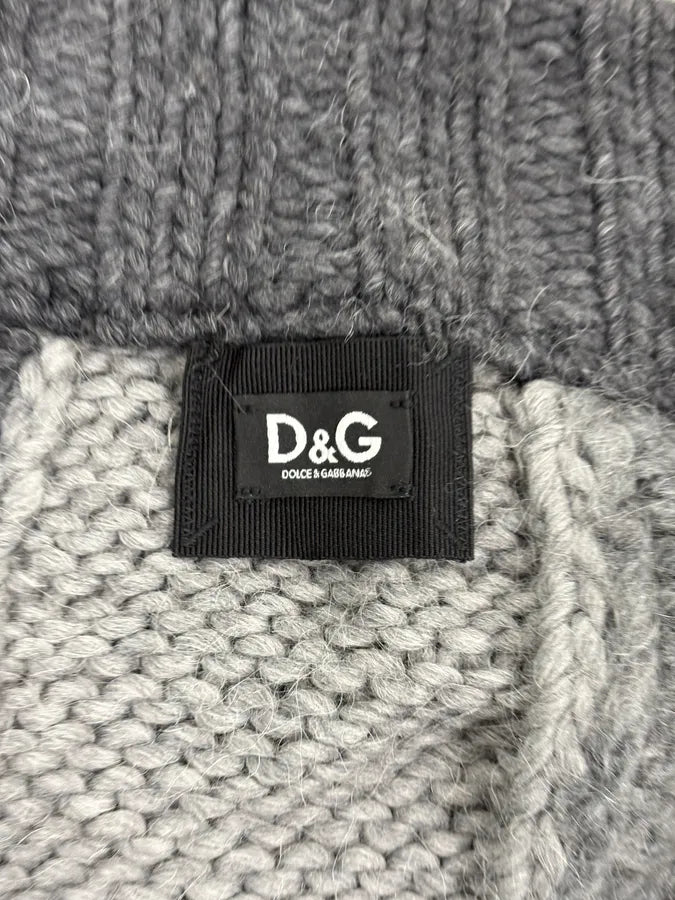 AW2010 Dolce & Gabbana Grey Patchwork Wool Cardigan XVEWPxQ 10