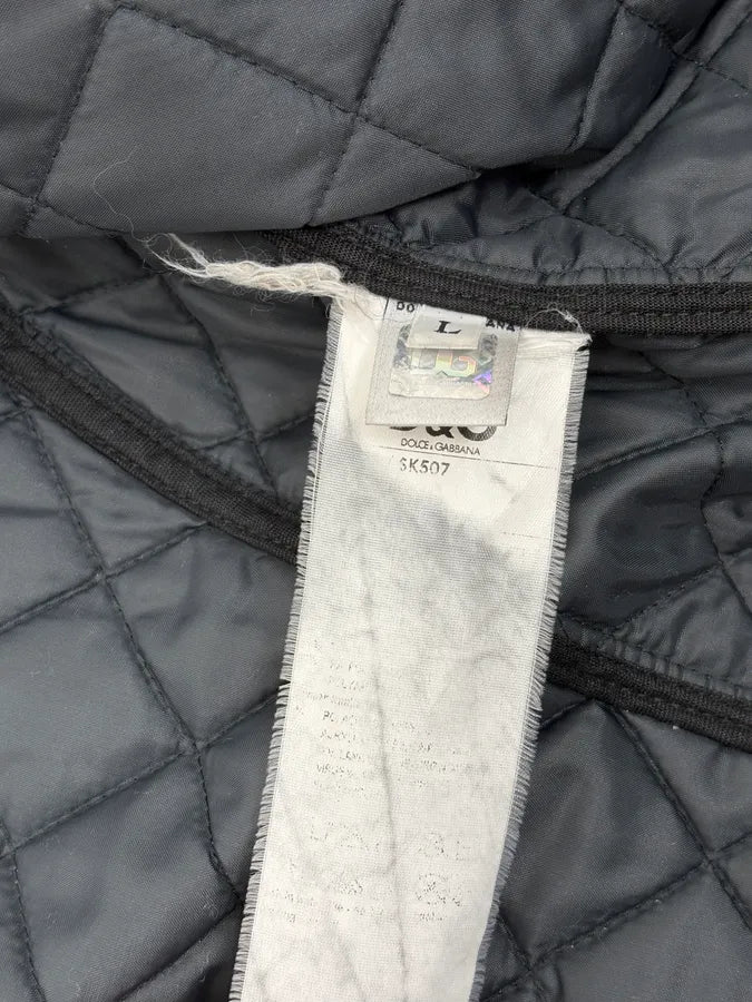 2000s Dolce & Gabbana Grey Quilted Puffer Jacket XoytSDp 9