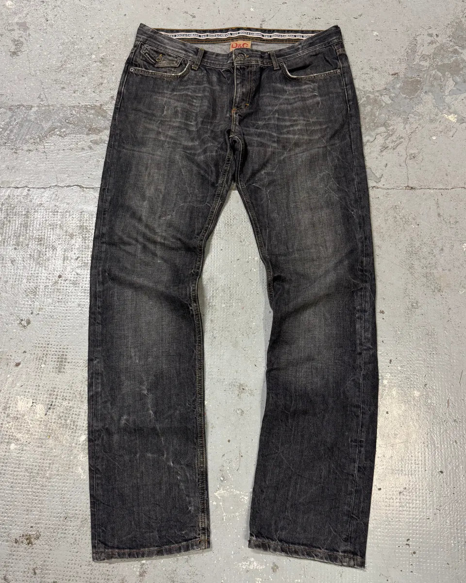 2000s Dolce & Gabbana Grey Raw Denim Jeans luORprI 0