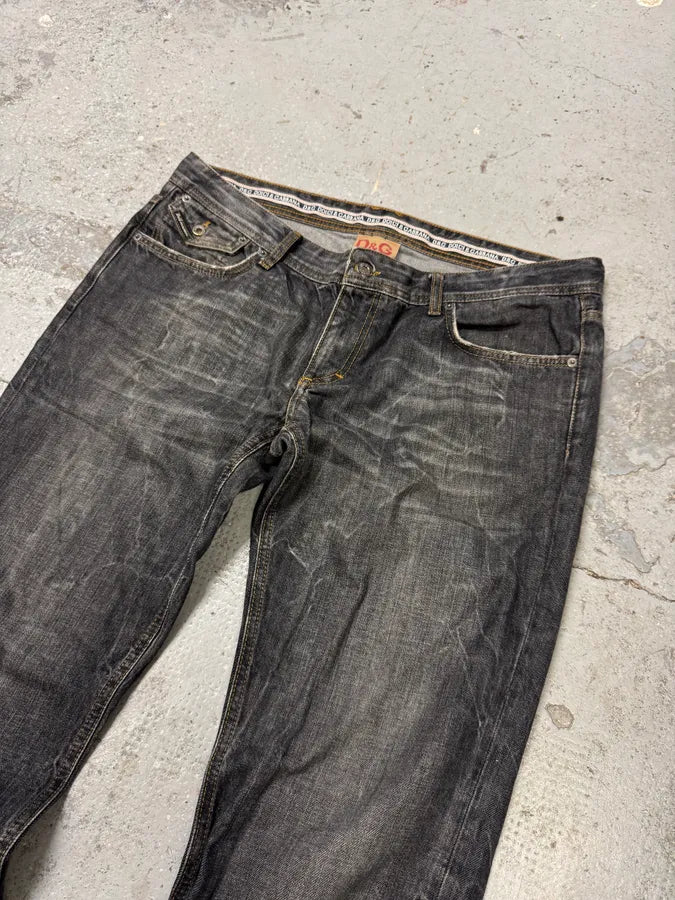 2000s Dolce & Gabbana Grey Raw Denim Jeans luORprI 1
