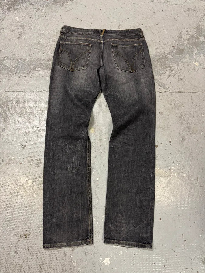 2000s Dolce & Gabbana Grey Raw Denim Jeans luORprI 2