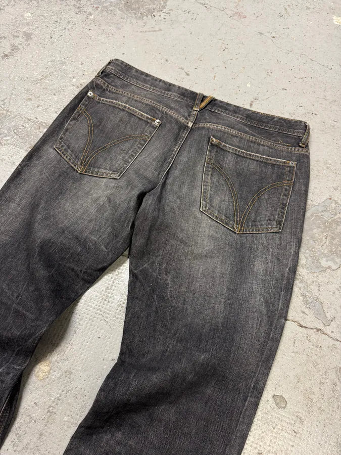 2000s Dolce & Gabbana Grey Raw Denim Jeans luORprI 3
