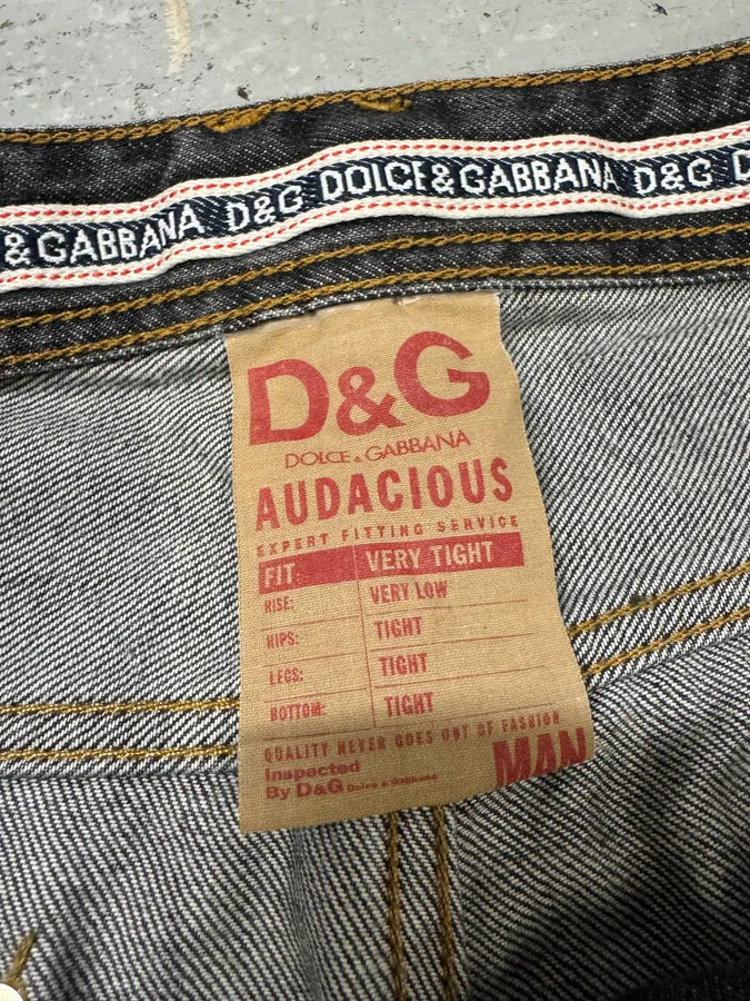 2000s Dolce & Gabbana Grey Raw Denim Jeans luORprI 6
