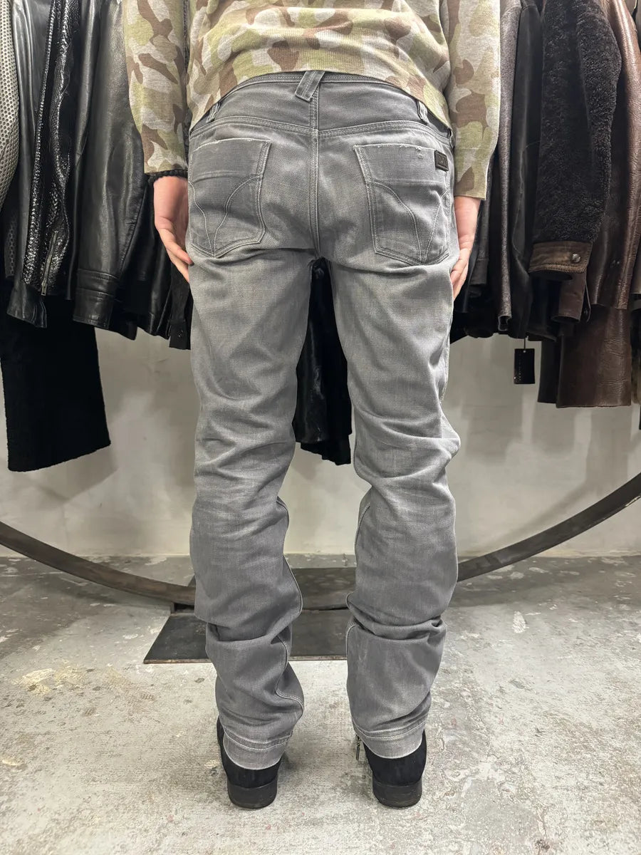 2000s Dolce & Gabbana Grey Raw Denim Straight Jeans KAJbJdt 2