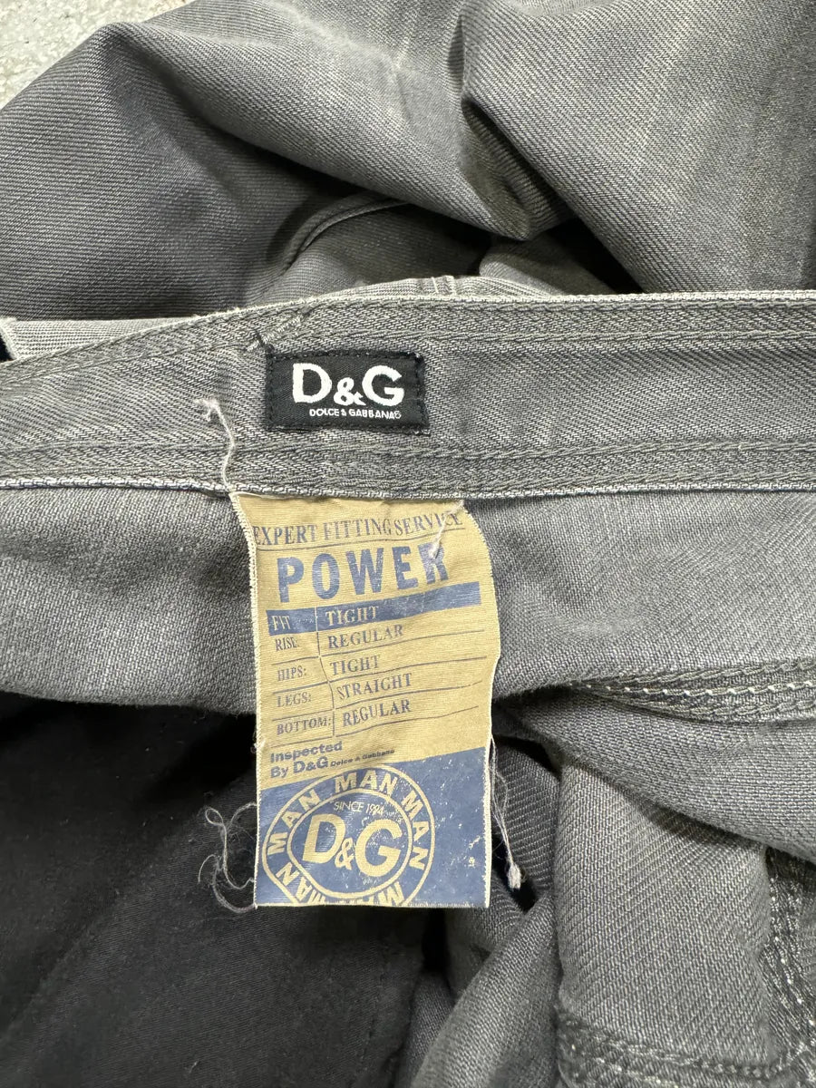 2000s Dolce & Gabbana Grey Raw Denim Straight Jeans KAJbJdt 9
