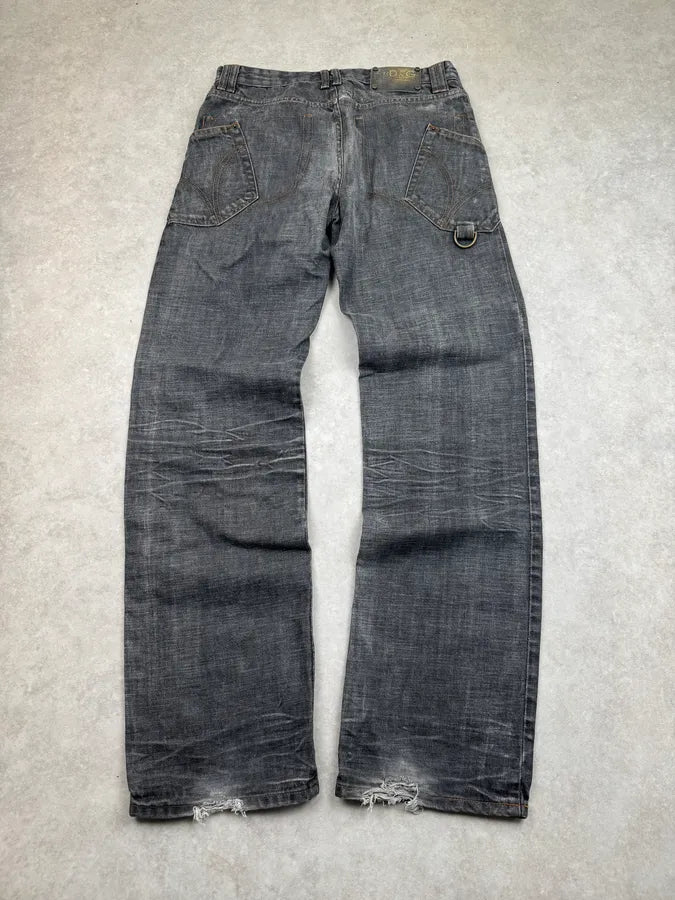 AW2003 Dolce & Gabbana Grey Raw Denim Straight Jeans DlUjcAC 6