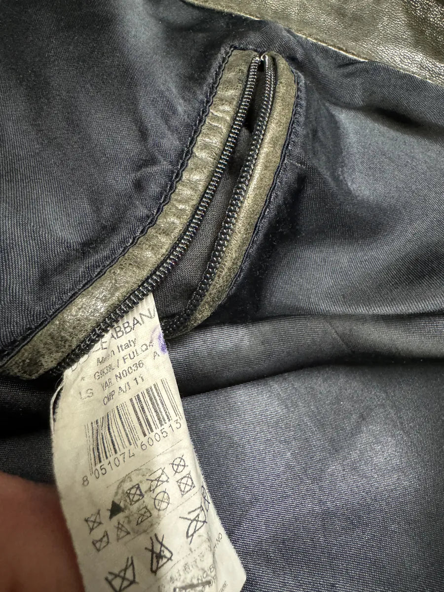 2000s Dolce & Gabbana Grey Raw Pure Leather Jacket (S) ParXmVS 8