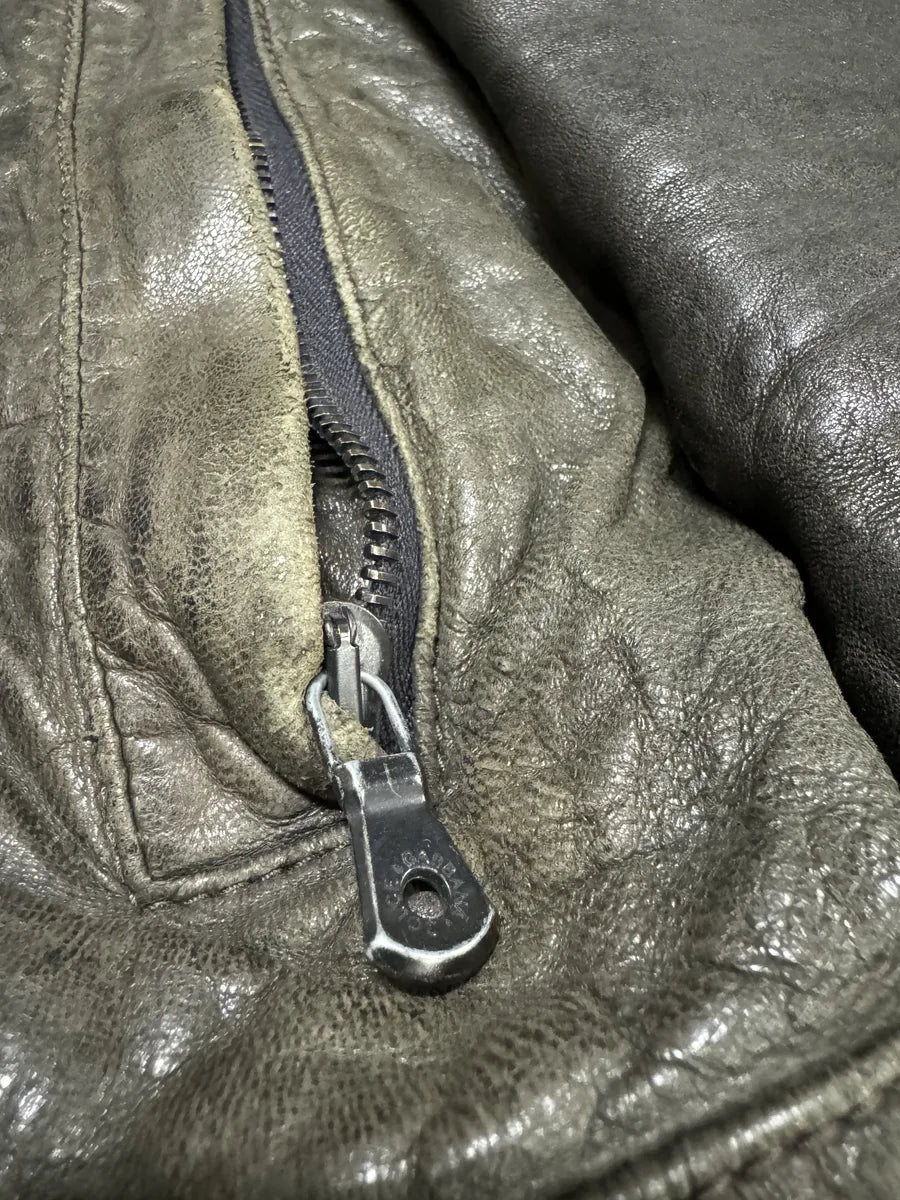 2000s Dolce & Gabbana Grey Raw Pure Leather Jacket (S) ParXmVS 9