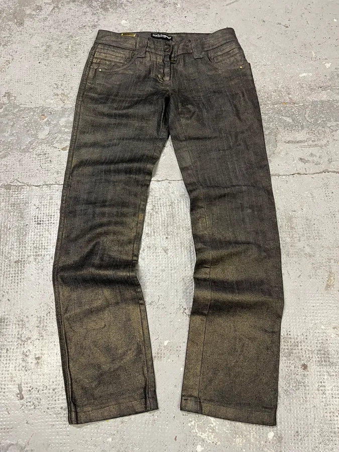 2000s Dolce & Gabbana Grey Regular Denim Jeans jBmsZee 0