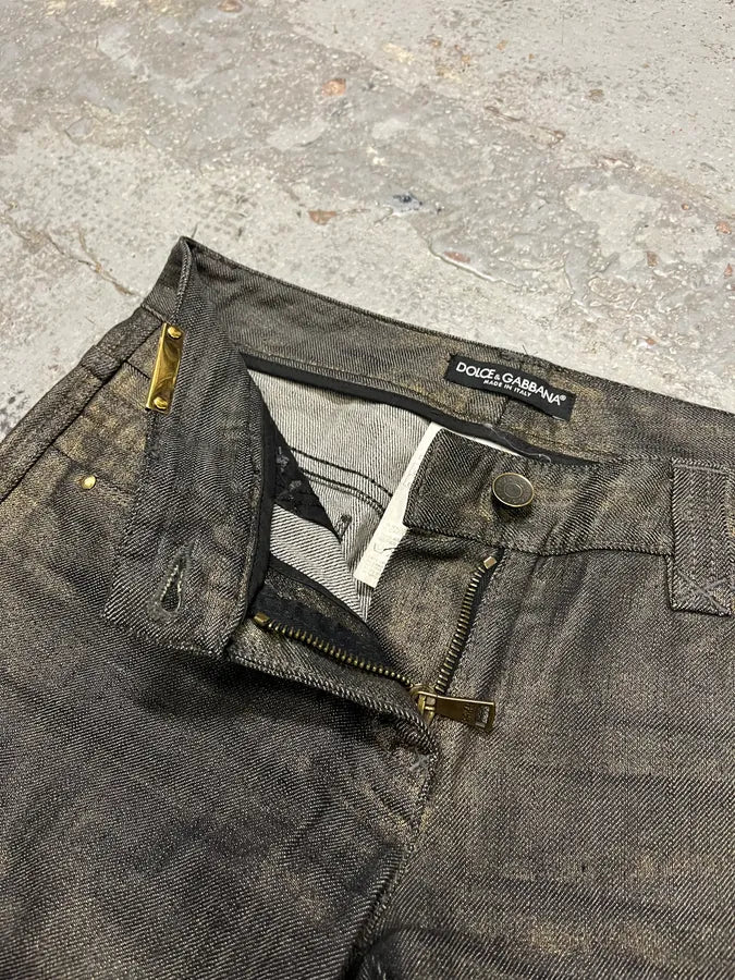 2000s Dolce & Gabbana Grey Regular Denim Jeans jBmsZee 10